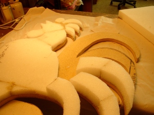 foam construction on rooster
