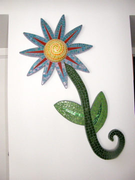 Big Blue Flower  2004  21"W x 43"H x 5"D