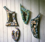Small mosaic mirrors made from scraps of wood ~&nbsp;2001